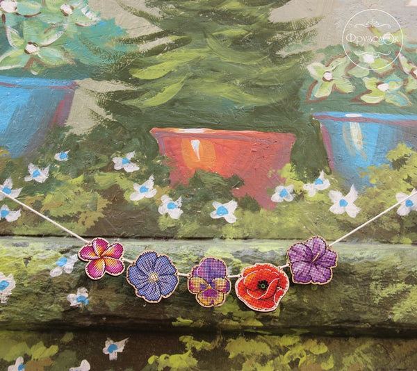 DIY Cross stitch kit on wood