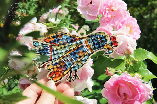 DIY Cross stitch kit on wood