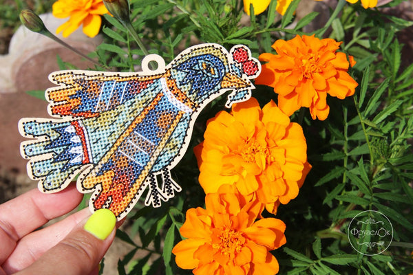 DIY Cross stitch kit on wood