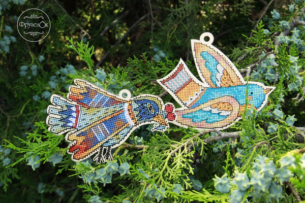 DIY Cross stitch kit on wood