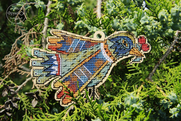 DIY Cross stitch kit on wood