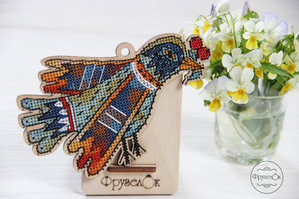 DIY Cross stitch kit on wood