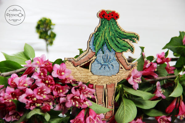 DIY Cross stitch kit on wood