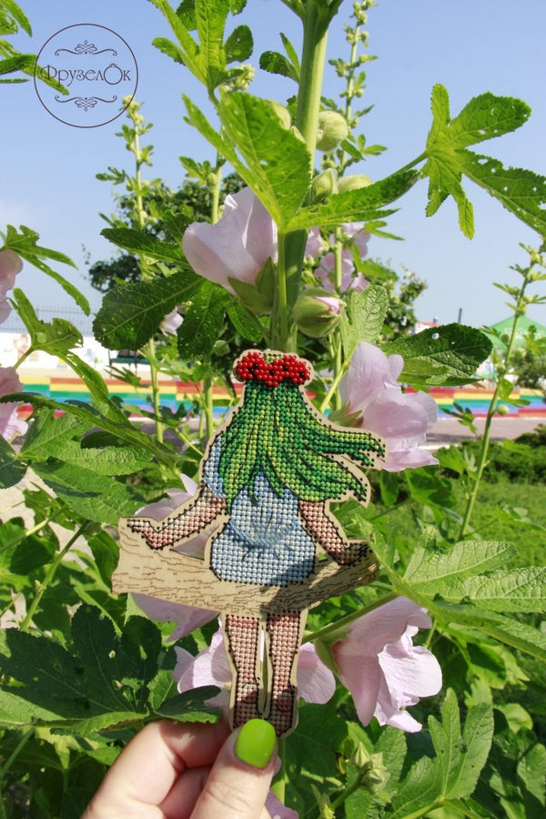 DIY Cross stitch kit on wood