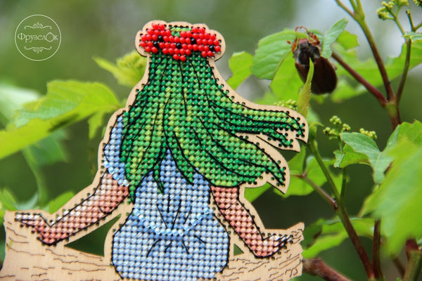 DIY Cross stitch kit on wood