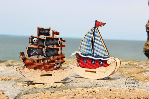 DIY Cross stitch kit on wood