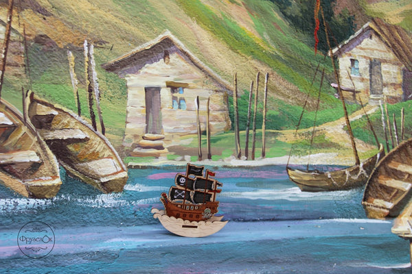 DIY Cross stitch kit on wood