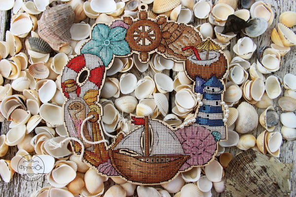 DIY Cross stitch kit on wood