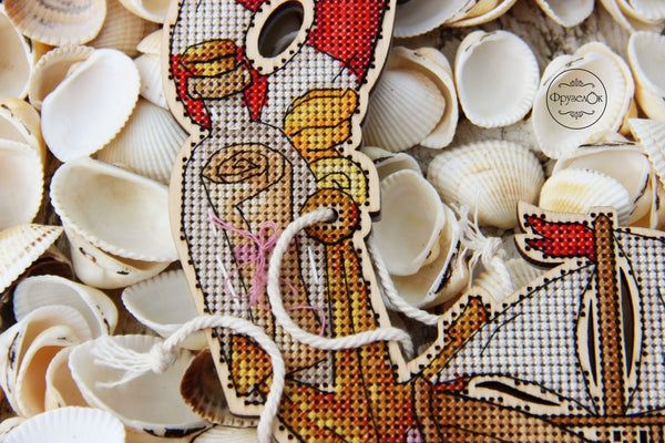 DIY Cross stitch kit on wood