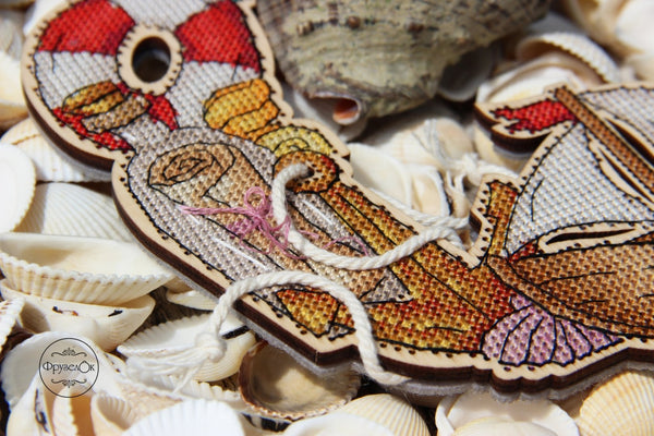 DIY Cross stitch kit on wood