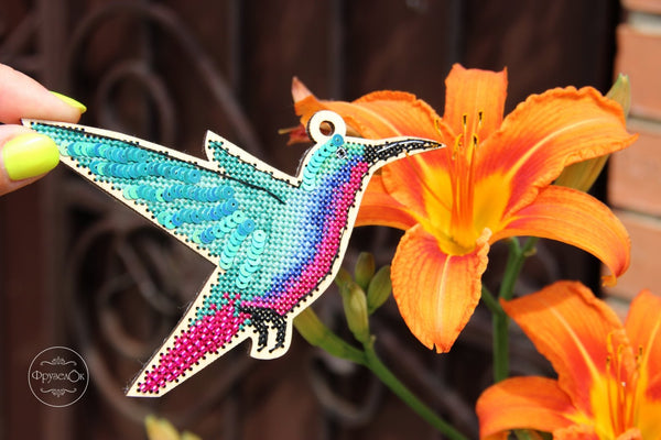 DIY Cross stitch kit on wood