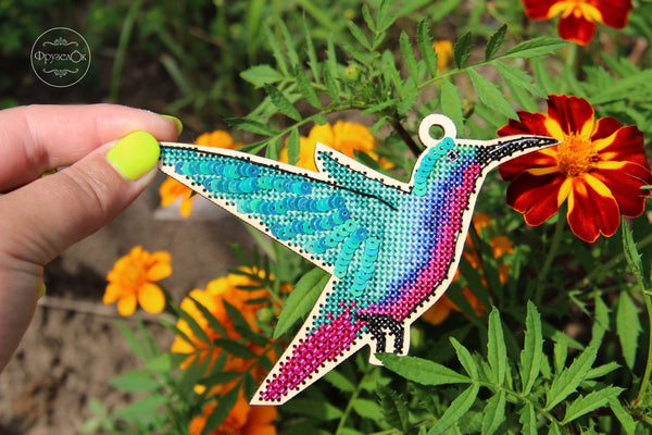 DIY Cross stitch kit on wood