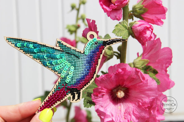 DIY Cross stitch kit on wood