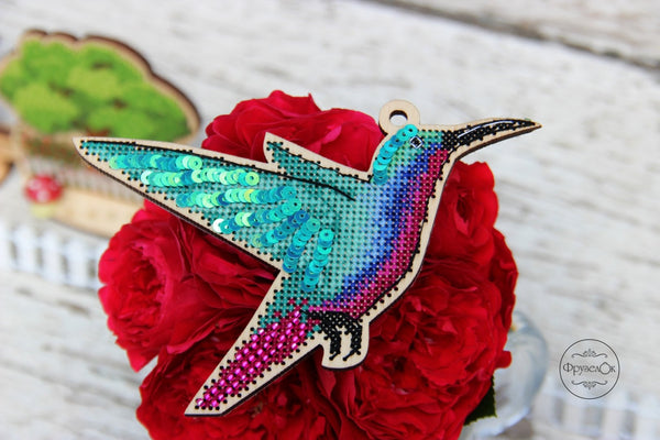 DIY Cross stitch kit on wood