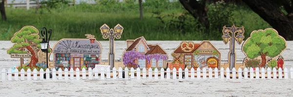 DIY Cross stitch kit on wood