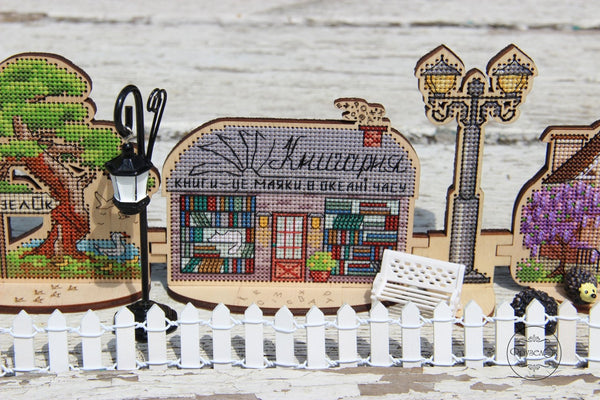 DIY Cross stitch kit on wood