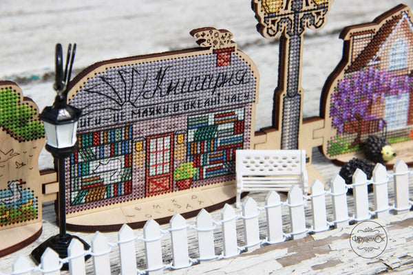 DIY Cross stitch kit on wood