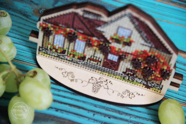 DIY Cross stitch kit on wood