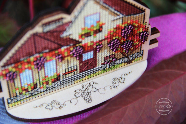 DIY Cross stitch kit on wood