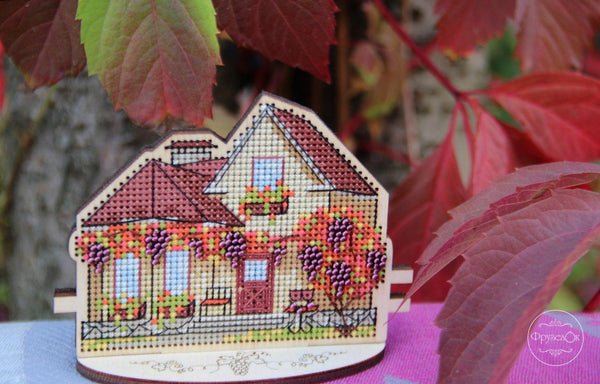 DIY Cross stitch kit on wood