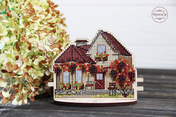 DIY Cross stitch kit on wood