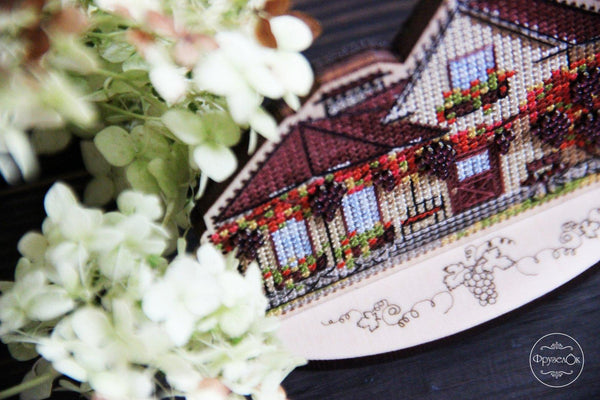 DIY Cross stitch kit on wood