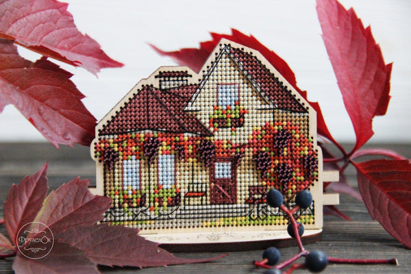 DIY Cross stitch kit on wood