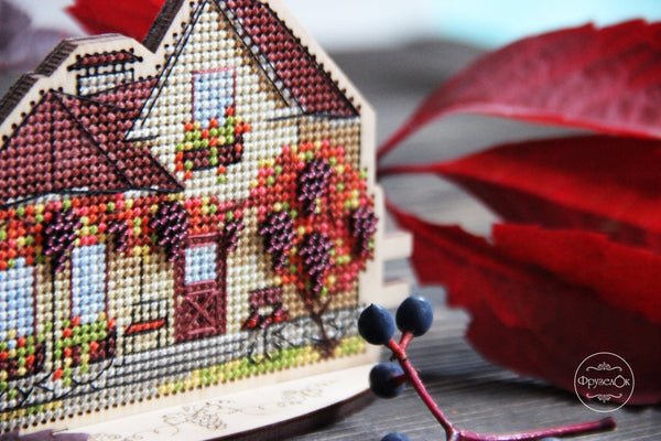 DIY Cross stitch kit on wood