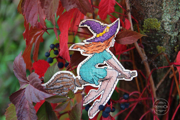 DIY Cross stitch kit on wood