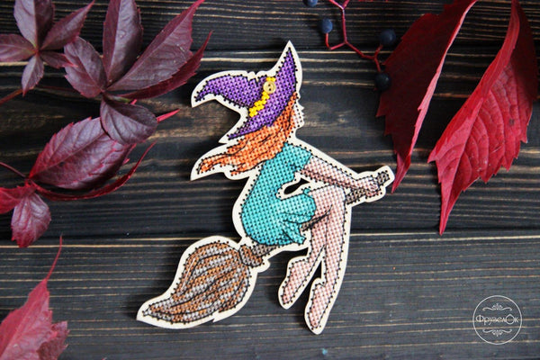 DIY Cross stitch kit on wood