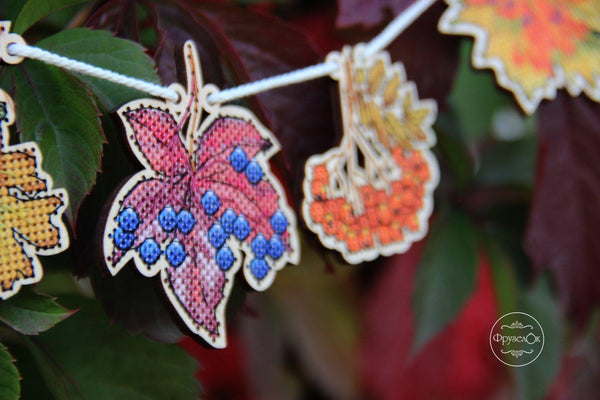 DIY Cross stitch kit on wood