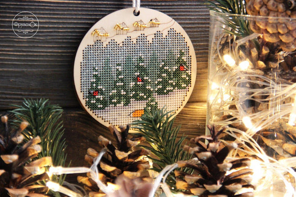 DIY Cross stitch kit on wood