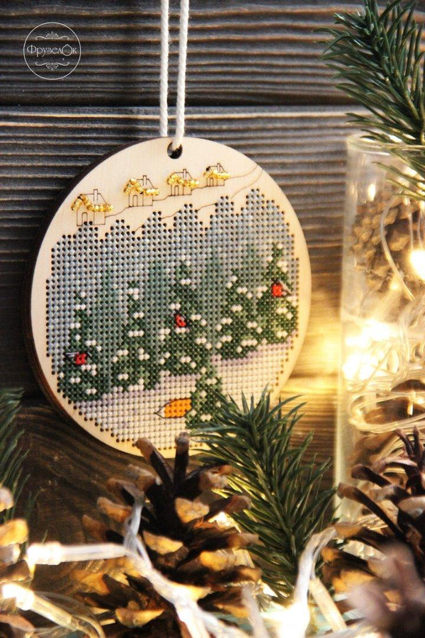 DIY Cross stitch kit on wood