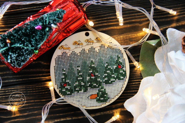 DIY Cross stitch kit on wood