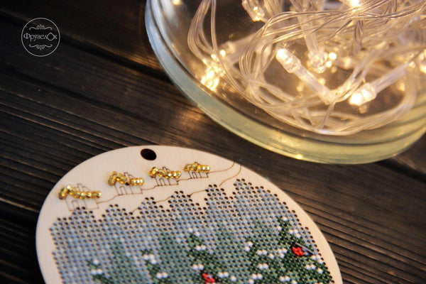 DIY Cross stitch kit on wood