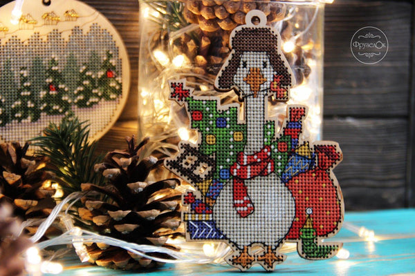DIY Cross stitch kit on wood