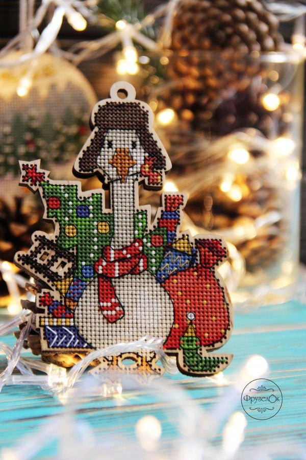 DIY Cross stitch kit on wood