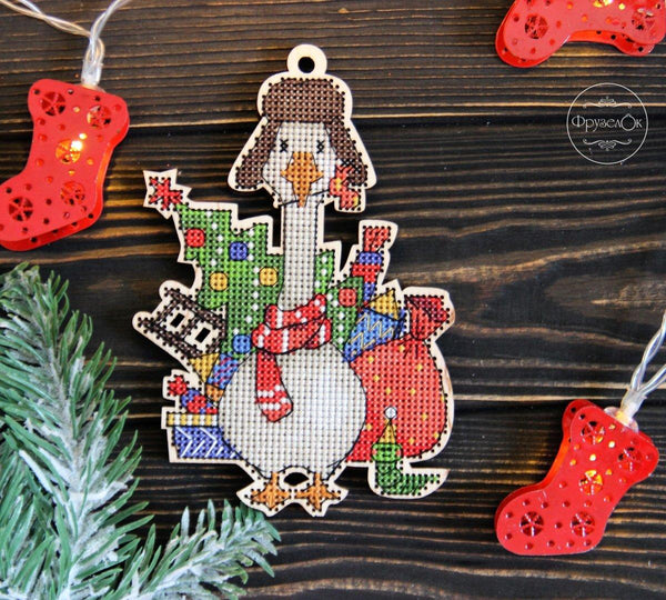 DIY Cross stitch kit on wood