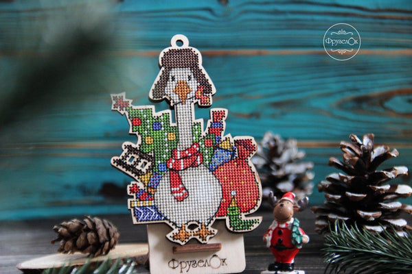 DIY Cross stitch kit on wood