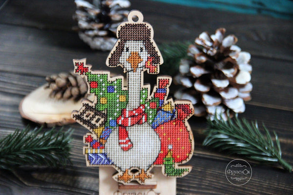DIY Cross stitch kit on wood