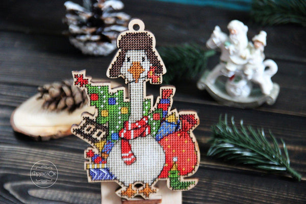 DIY Cross stitch kit on wood