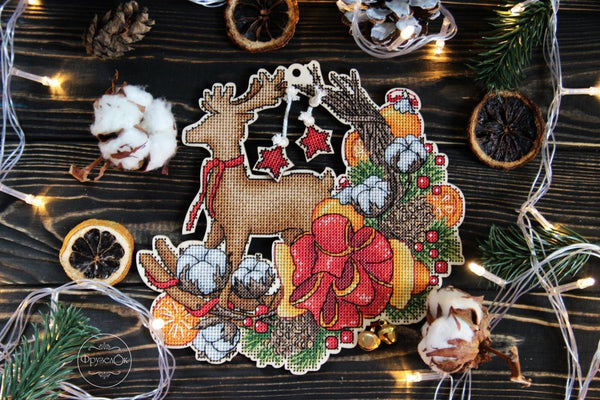 DIY Cross stitch kit on wood