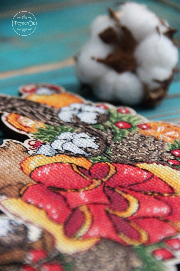 DIY Cross stitch kit on wood