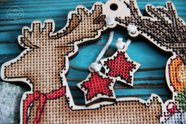 DIY Cross stitch kit on wood