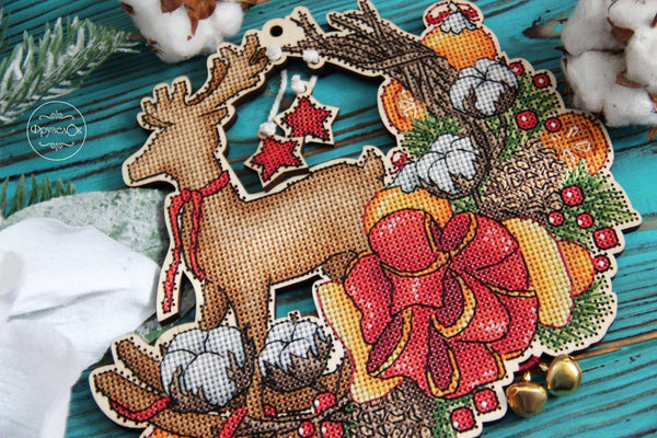 DIY Cross stitch kit on wood