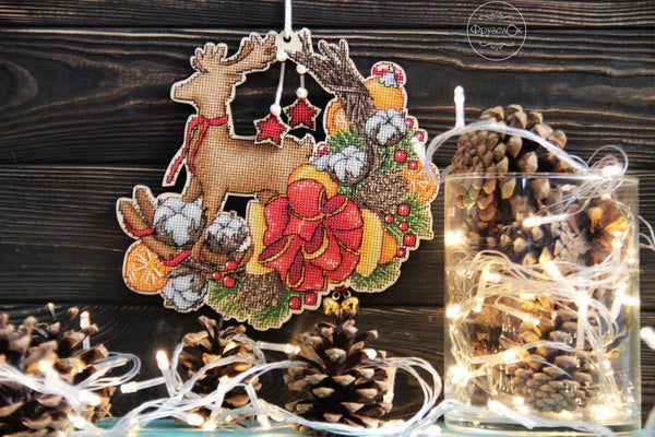 DIY Cross stitch kit on wood