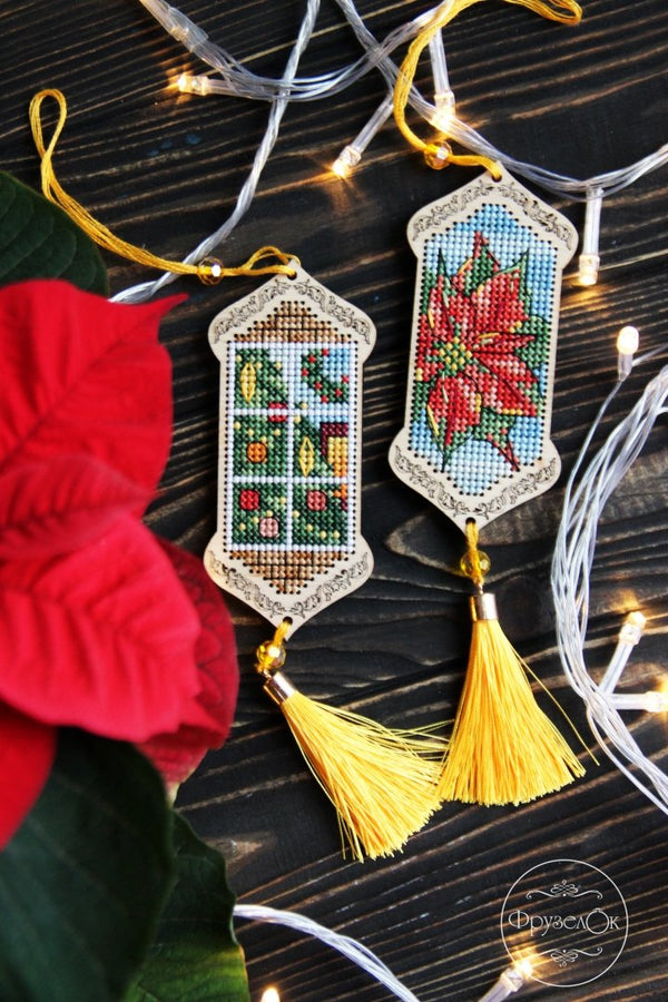 DIY Cross stitch kit on wood