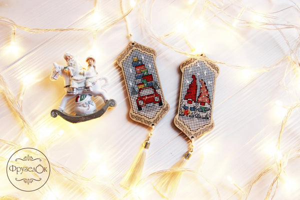 DIY Cross stitch kit on wood