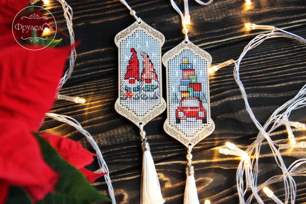 DIY Cross stitch kit on wood