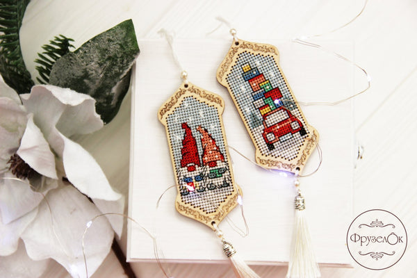 DIY Cross stitch kit on wood